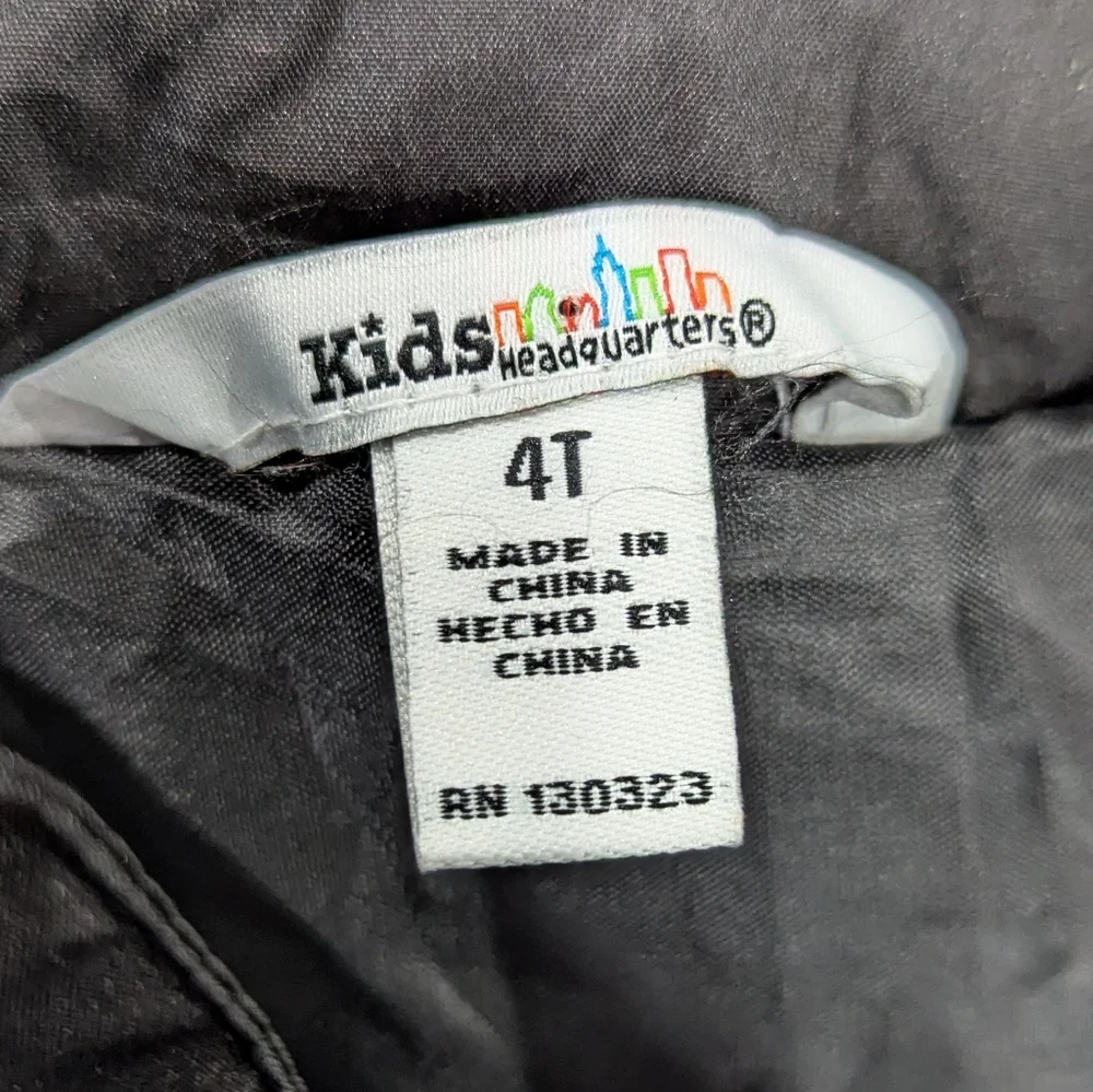 Kids Headquarters Puffer Coat Jacket Gray Grey Blacj Kids Little Toddler Boy 4T